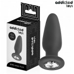 ADDICTED TOYS - KOREK ANALNY Z KOLCZYKIEM ROZMIAR M 10,4 CM